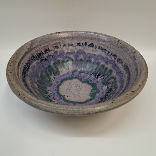 #250521 Bowl, Multi-Colors, Green/Blue/Purple $22 at Hunter Wolff Gallery
